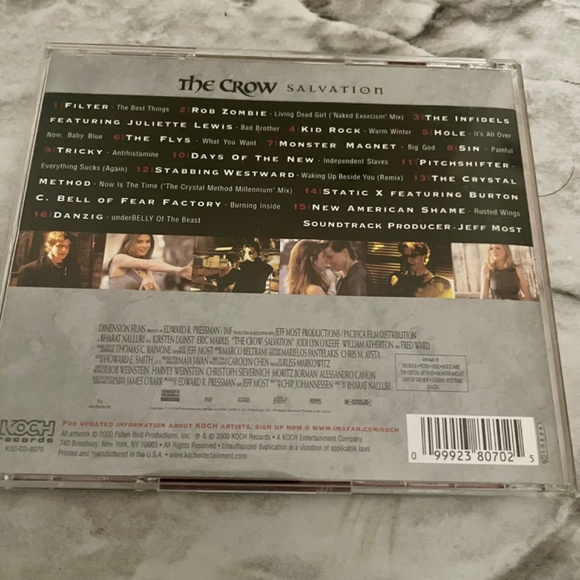 The Crow: Salvation- Original Motion Picture Soundtrack CD - Picture 6 of 7